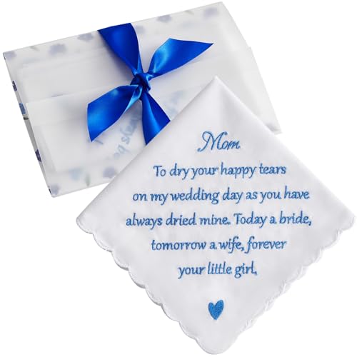 Mother of the Bride Gifts Wedding Handkerchief, AKI-106E-Mom