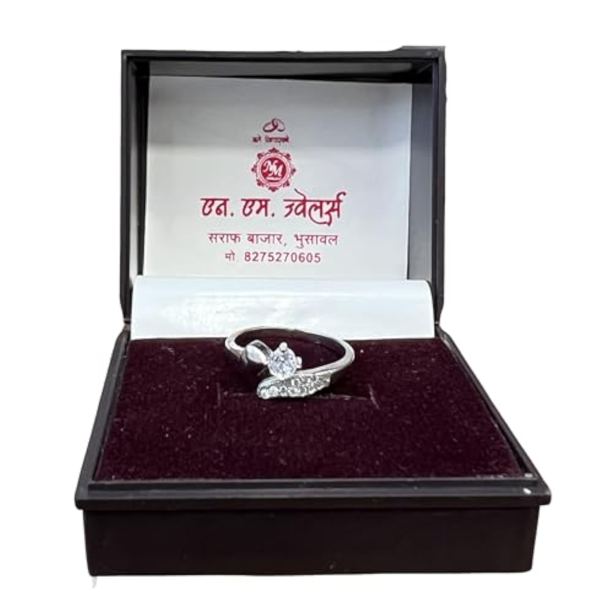 Women's Elegant Adjustable Silver Crystal Solitaire Ring with CZ Stones