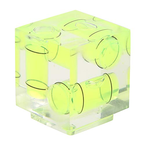 Akozon Camera Air Leve l Cold Shoe tridimensional quadrado 3 eixos bolha nível de ar para câmera dig