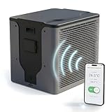 poolomio® Mini pompe à chaleur pour piscine 3 kW avec contrôle par application WiFi - Chauffage efficace de piscine COP 4,84 pour piscines hors-sol et petites piscines jusqu'à 20 000 litres - Raccord