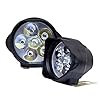 AllExtreme EXG3FWS Imported 6 LED Fog Light White Light Waterproof Mirror Mount Driving Work Lamp for Motorcycles and Cars (10W, 2 PCS, 6 Months Warranty)