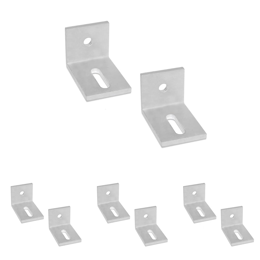Ganter Normelemente | Stabile Montagewinkel | Schwerlast Winkelverbinder | GN 970-ALM-30-45-30-C | Ungleichschenklig | Aluminium | 30x45mm | 2 Stück (Packung mit 4)