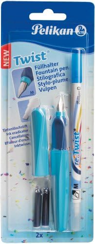 Pelikan Twist Fountain Pen with Ink Eraser - Fresh Ocean