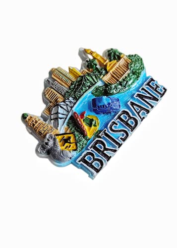 Imán de nevera Brisbane Australia polyresina 3.1x2.2 in miniatura 2