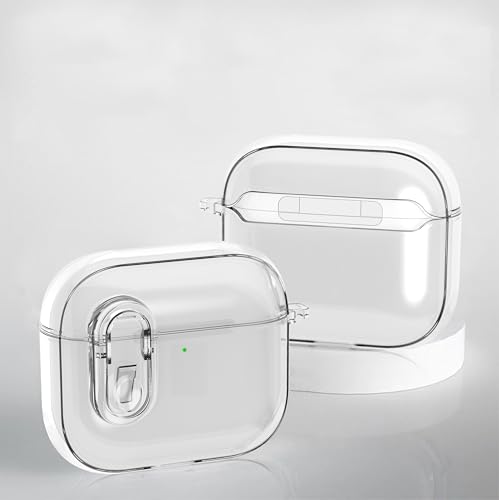 YOUULAR (�P�[�X�e�B�t�@�C) �N���A�P�[�X Apple AirPods 4�p ���b�N�o�b�N���t���A�N���X�^���\�t�gTPU�����ϏՌ��ی�J�o�[�A�����A���̎q�p�w�b�h�z���P�[�X�A����