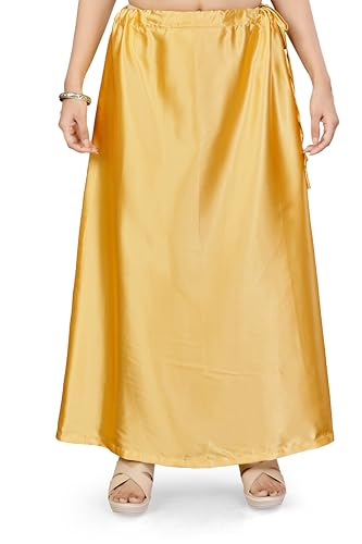 Image of Madhu Fashion Women's Satin Saree Petticoat Saree Underskirt