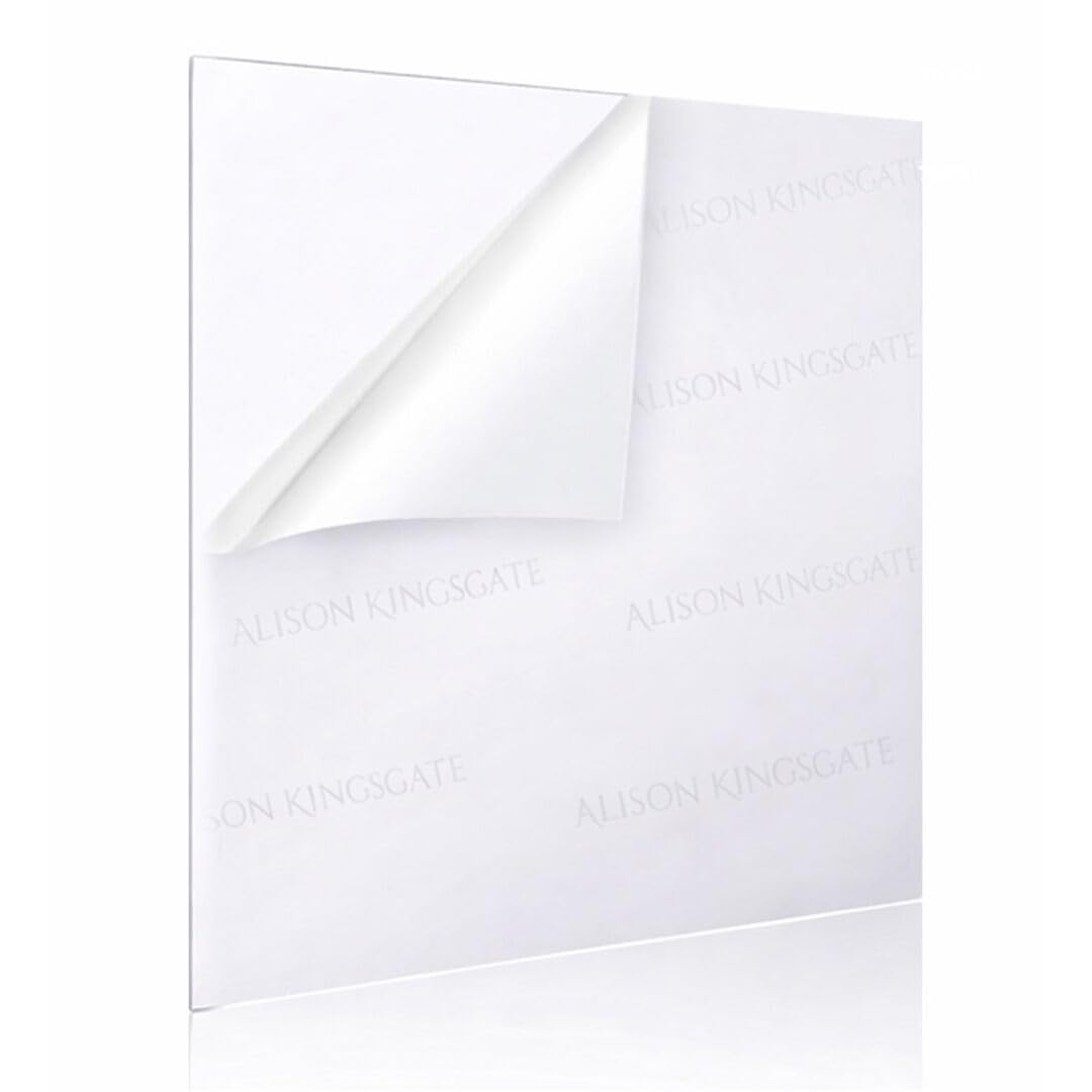 Alison Kingsgate 70X70CM Perspex Sheet 1mm - Transparent Acrylic Sheet Cut to Size for Picture Frames, DIY Craft, Art Projects, Painting Displays - Suitable for Home and Professional Use