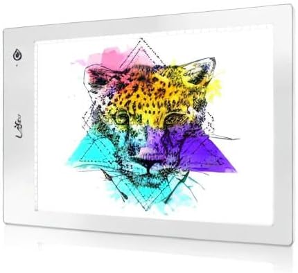 Miniatura 8 de LitEnergy Caja de trazado de luz recargable con batería, ultrafina y ajustable, almohadilla de luz LED de trazo de energía USB, tamaño A4 para