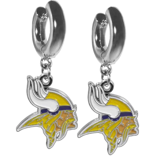 Siskiyou Sports NFL Minnesota Vikings Huggie Hoop Earrings, Team Colors, One Size