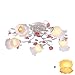 Produktbild Fierce Tiger Modernen Modisch Rose Blume Design Deckenleuchten Persönlichkeit Kreative Metall Keramik Deckenlampe Wärme Romantische Lichter Prinzessin Mädchen Schlafzimmer Beleuchtung Deckenleuchte