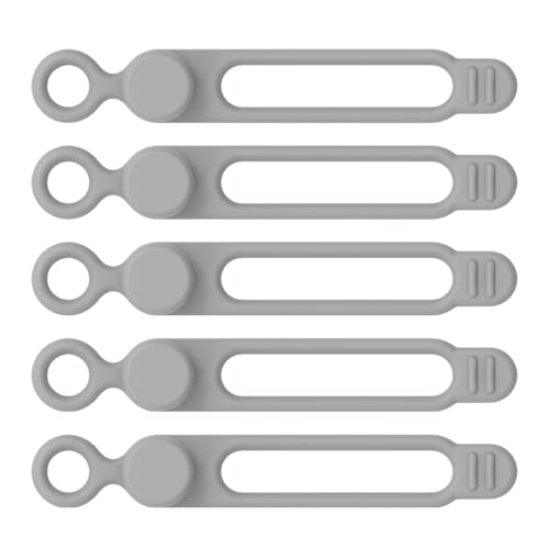 Bridas para cables reutilizables, bridas para gestión de cables | Organizador de con bridas elásticas para | Organizador de de silicona, 5 uds., ataduras de organizadoras d