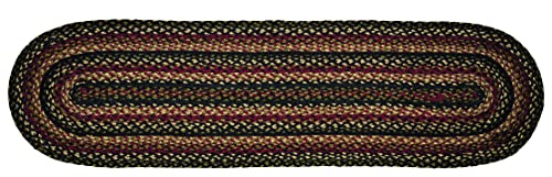 IHF Home Decor | Tartan Premium Braided Collection | Primitive, Rustic, Country, Farmhouse Style | Jute/Cotton | 30Days Risk Free | Accent Rug/Door Mat | 13