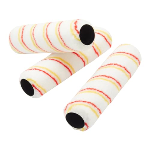 Fit For The Job Paquete triple de rodillo de pintura de pelo mediano de 9 pulgadas para pintura de bricolaje con pinturas de emulsión - 9 pulgadas