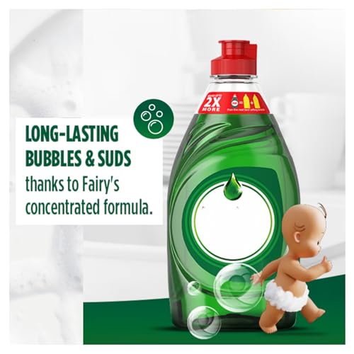 Original Washing Up Liquid 6x 320ml, 6x Sponge Scourers & 10 Essentials All Purpose Cleaning Cloths – Long-Lasting Grease Removal – Powerful Dishwashing Liquid & Kitchen Cleaning Essentials Bundle - Image 3