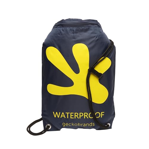 Image of geckobrands Embark 10L Drawstring Backpack - Waterproof, Lightweight Dry Bag for Beach, Hiking, and Light Water Activities