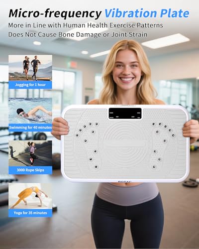 Image of Vibration Plate Exercise Machine for Lymphatic Drainage Massage & Weight Loss, 400 lbs Capacity Vibration Platform Fitness for Whole Body Workout Shake Plate, Gym Fat Burner for Women and Men(Grey)