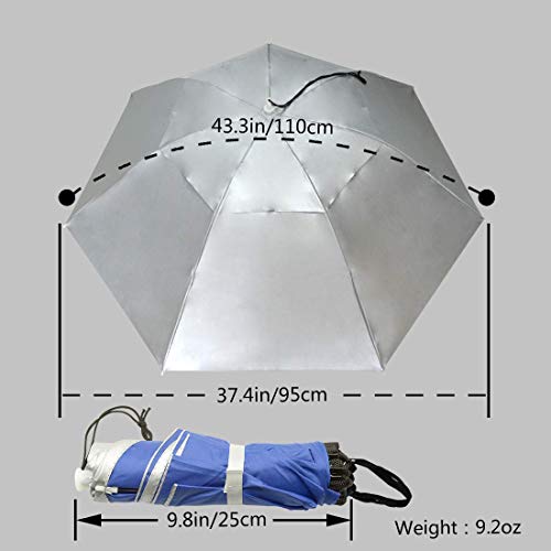 image for NEW-Vi Fishing Umbrella Hat Folding Sun Rain Cap Adjustable Multifunct