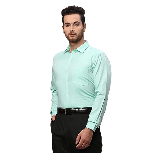 Image of Park Avenue Men's Pure Cotton Structure Pattern Slim Fit Semi Cutaway Collar Full Sleeve Formal Shirt