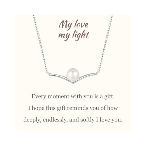 Collier argent 925 femme et perle véritable, le cadeau d'anniversaire idéal