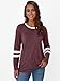 AUTOMET Womens Long Sleeve Shirts Color Block Casual Dressy Tops Business Tshirt Basic Tee Fall Fashion Trendy Clothes Work Outfits 2025 WineRed XL