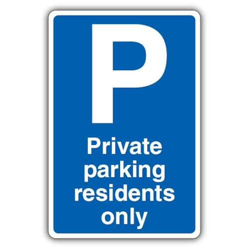 Panneau photoluminescent contre le stationnement sauvage Private Parking Residents Only 1.2mm