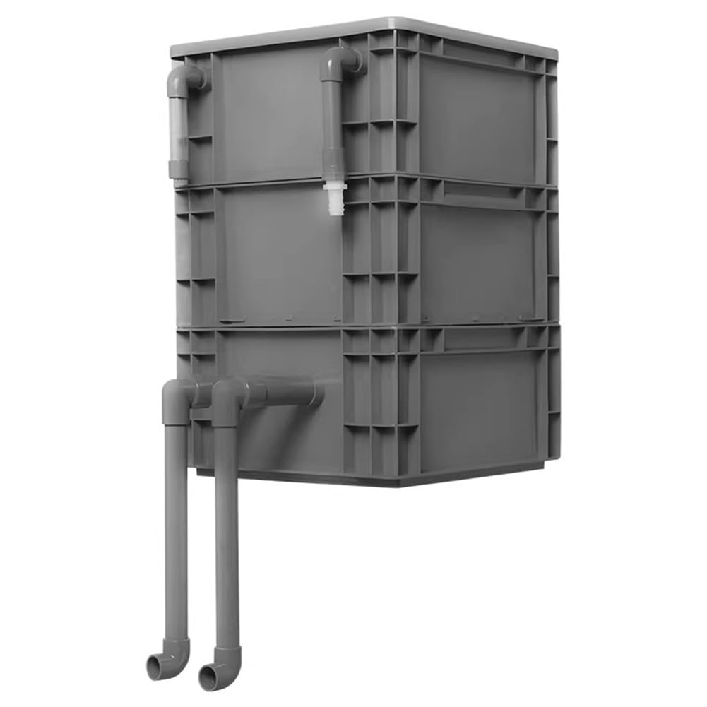 YNIYUJKL Filter Box,Aquarium Filter, Silent Water Circulation Filter Box For Fish Tanks And Ponds, External Filter System For Effective Water Filtration,Grey-40x30x51cm