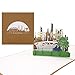 Produktbild Pop-Up Karte Leverkusen  Skyline 3D Geburtstagskarte als Souvenir, Postkarte, Fanartikel, Geschenkgutschein & Einladung