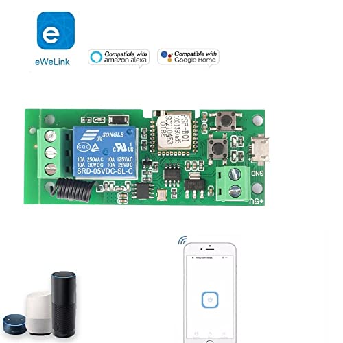 WiFi Wireless Smart Switch Relay Module for Smart Home 5V 5V/12V,Ba Applied to Access Control, Turn on PC, Garage Door (5v) - Image 3