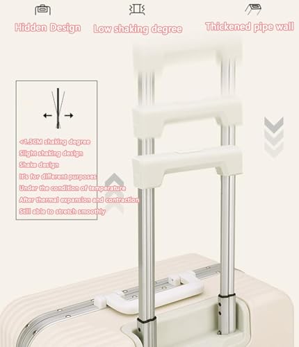 Zipperless Carry on Luggage Small Suitcase with Spinner Wheels PC+ABS Carry On,Red,24in2