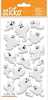 Sticko Themed-Velvet Ghosts 52-45031, White