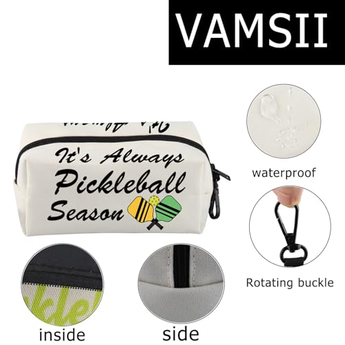 VAMSII Pickleball Lover Bag Pickleball Player Pouch It's Always Pickleball Season Gift for Pickleball Coach Pickleball Lover Gift3