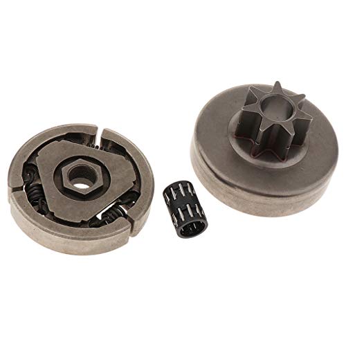 Dolity Kit de rolamento de embreagem de tambor de roda dentada 7T de 9,5 mm para 038 MS380 MS381