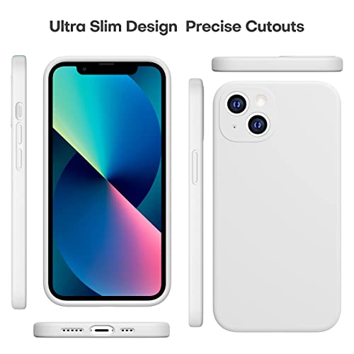 CellEver Heavy-Duty Silicone Case for iPhone 13 [Camera Protection] [Anti-Oil Coating] Military Drop Protection, Soft Scratch-Free Interior, White by CellEver - Image 6
