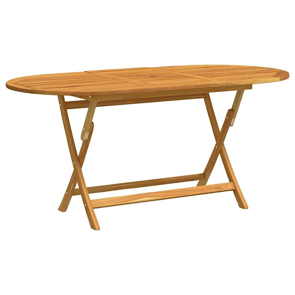 vidaXL Tavolo da Giardino Pieghevole 160x85x75cm Massello di Eucalipto