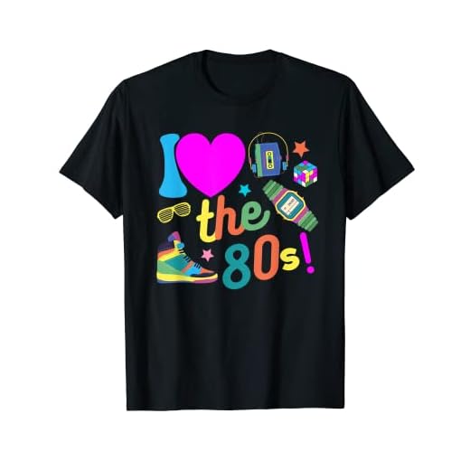 I Love The 80's Divertido Disfraz años 80 para Hombre Mujer Camiseta