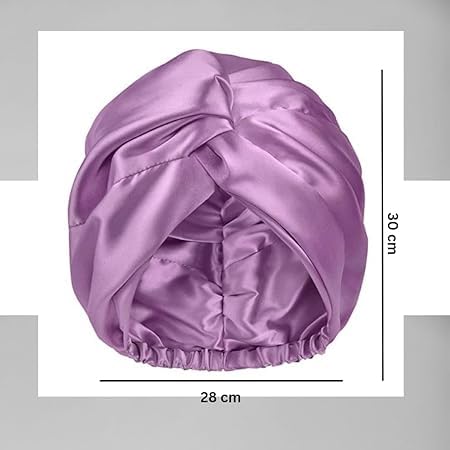 Atrube Silk SatinSilkBonnet Reversible Sleep Cap with Adjustable tie Band Head wrap Sleeping Satin Wrap Silk Bonnet Hair with Hair Ice Massager and scrunchies 2