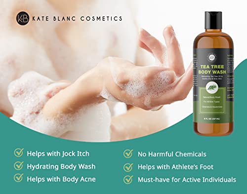 Kate Blanc Cosmetics Tea Tree Body Wash For Women And Men (8Oz) Soothes Itching, Acne, Eczema, Body Odor, And Sensitive Skin #TOP1