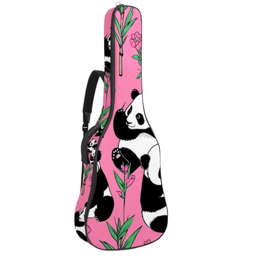 Sac pour guitare acoustique étanche contre les rayures avec grand rangement et motif panda