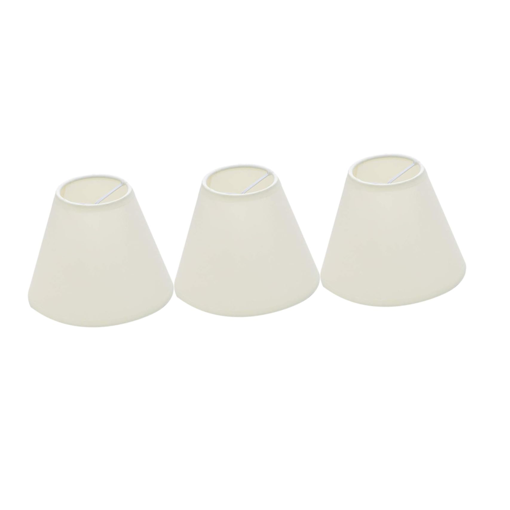 Lurrose 3pcs Fabric Lamp Shade Cloth Lampshade Drum Hardback Shade Clip On Chandelier Shades for Table Chandelier Floor Light Wall Restaurant Hotel Bedroom