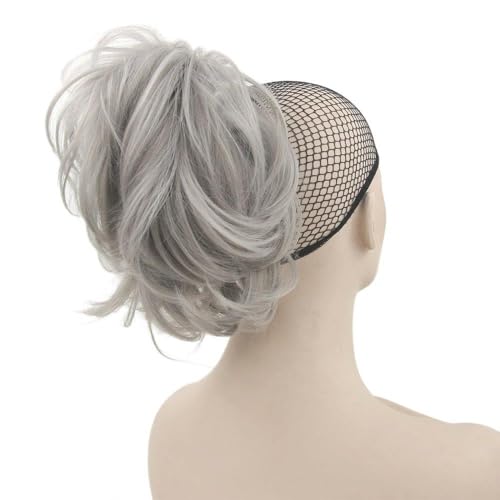 10 Colors Wavy Hairpieces Claw Ponytail Synthetic Hair Blonde Gray Little Pony Tail Clip In Hair Extension T1B/613 12inches