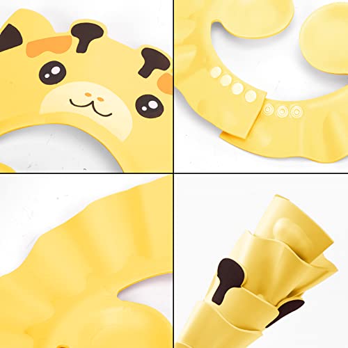 Image of Baby Shower Cap Toddler Bath Hat Adjustable Shampoo Cap Waterproof Bath Cap with Ear Protection Safe Shower Visor Soft EVA Washing Hair Shield Hat for Infants Kids Children Boys Girls 6 Months-6 Years
