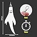 YOTNUS Halloween-Decorations-Outdoor Hanging-Ghost Windsocks for Trees with Timer, LED Ghosts to Hang in Tree Porch Yard, Waterproof, Timer,2 Pcs (No Batteries)