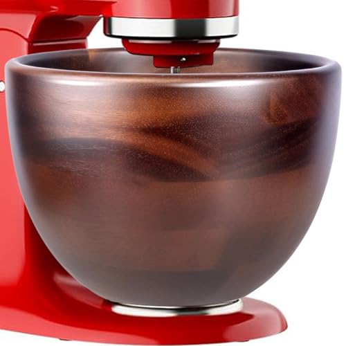 Tazón de madera de nogal premium 5QT compatible KitchenAid miniatura 1