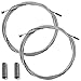 cyclingcolors 2x cable de dérailleur vélo compatible avec Shimano Sram avant arrière route vtt ville course 2.1m embouts