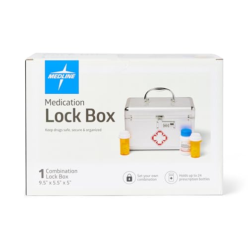 Boîte à médicaments verrouillable MEDLINE coffret de sécurité compact - 6