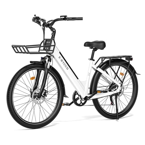 Bicicleta eléctrica para adultos V1, batería extraíble 36V15.6AH, autonomía 45-90 KM, neumáticos resistentes al desgaste de 28 pulgadas de grosor para bicicletas de carretera, bicicletas de paseo