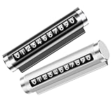 YARNOW Temporäre Parkkarte 2 Stück mit Elegantem Design aus Metall Einfache Entfernung und Haltbarkeit für Auto und Fahrzeugnummern Anzeige