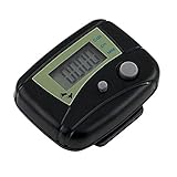 Präziser Mini-Schrittzähler, tragbar, LCD-Schrittzähler, Entfernungsmesser, Kalorienzähler mit Clip, für Schritte, genaues Zählen, Zubehör, Schwarz