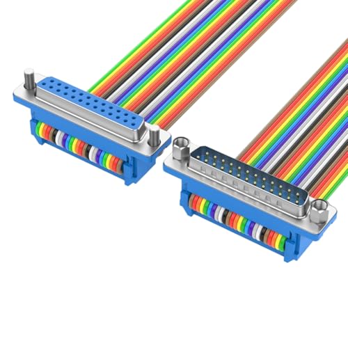 GMBYLBY PVC 25Pin DB25 Male Female Connectors Cable with Fixed Nut for Secure Connection in Electronics