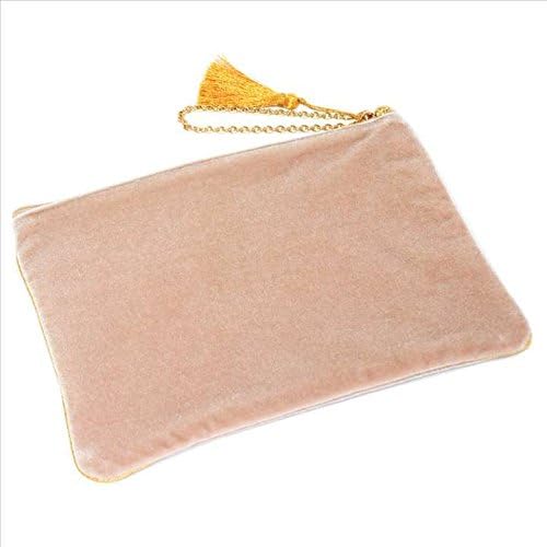 Amazon | ポーチ スクエア型 イニシャルR ゴールド刺繍入り
